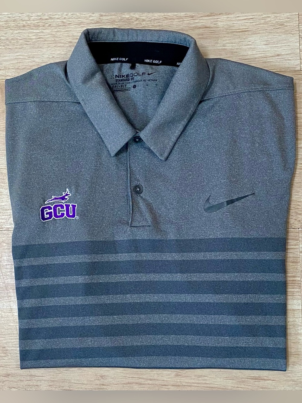 Nike Golf GCU Antelopes Polo Men’s Large Grey Grand Canyon University Shirt